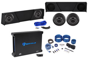 12" Rockford Fosgate Subwoofers+Mono Amplifier+Sub Box For 07-13 GMC/Chevy Xcab