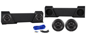 Dual 10" Rockford Fosgate Subwoofers+Sub Box Enclosure For 07-13 GMC/Chevy Xcab