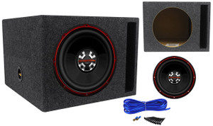 Cadence Momentum CW126-D2 12” 1200 Watt Car Subwoofer + Vented Sub Enclosure Box