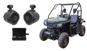 6.5" Rollbar Roll Cage Tower Speakers+MTX 2-Channel Amplifier For Honda Pioneer