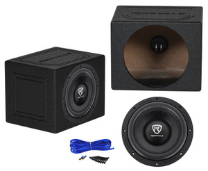 Rockville W10K6D4 V2 10" 2000 Watt Car Stereo Subwoofer+Sealed Sub Box Enclosure