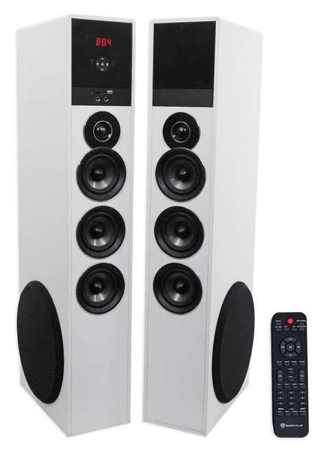 Tower Speaker Home Theater System w/Sub For Samsung NU6900 Television TV-White