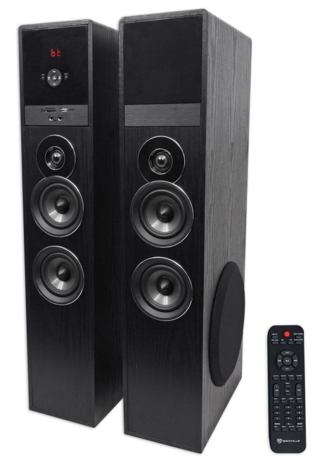 Tower Speaker Home Theater System+8" Sub For Samsung Q6F Television TV-Black