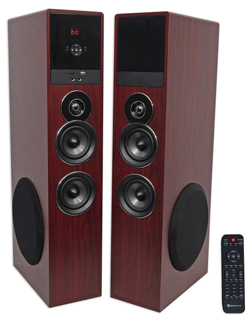Tower Speaker Home Theater System+8" Sub For Sony A9F Television TV-Wood