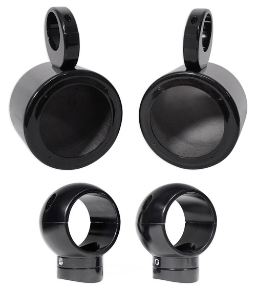 2) Rockville MAC525B 5.25" 360 Degree Swivel Marine Wakeboard Tower Speaker Pods
