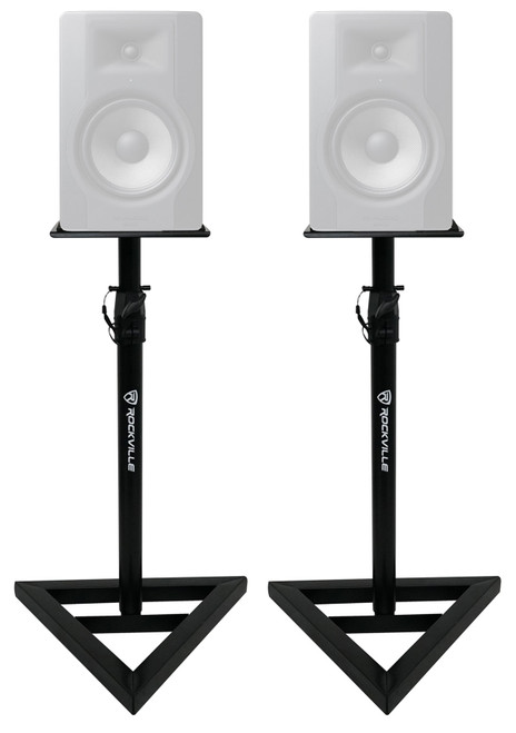 2 Rockville Adjustable Studio Monitor Speaker Stands For M-Audio BX8 D3 Monitors