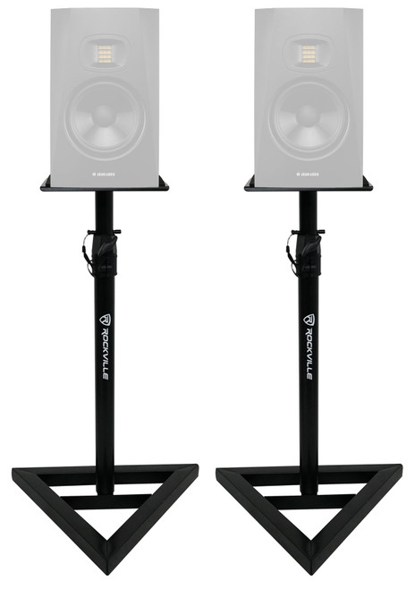 2 Rockville Adjustable Studio Monitor Speaker Stands For ADAM Audio T7V Monitors