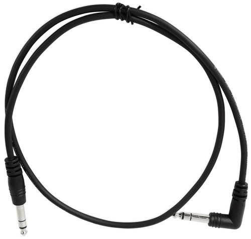 Rockville RNTR103R-B 3' 1/4" TRS Right Angle To 1/4" TRS Straight Cable