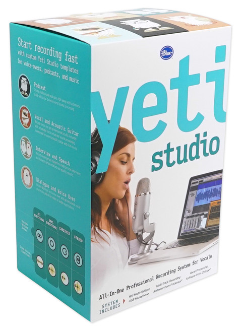 Blue Yeti Studio Usb Recording Vocal Microphone Podcast Podcasting Studio Mic Rockville Audio