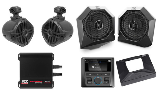 Tower Speakers+Amp+Bluetooth Receiver for 2014-2018 Polaris RZR XP1000/900