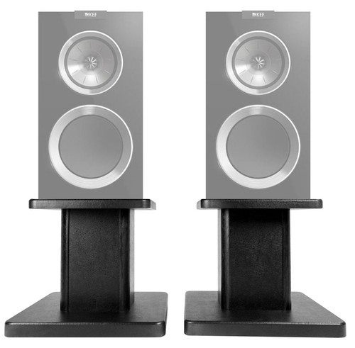 (2) 8‚Äù Black Bookshelf Speaker Stands For KEF R300 Bookshelf Speakers