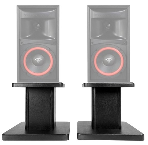 (2) 8‚Äù Black Bookshelf Speaker Stands For Cerwin-Vega XLS-6 Bookshelf Speakers