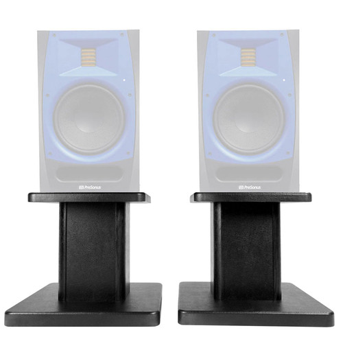 Rockville 8‚Äù Black Studio Monitor Speaker Stands For Presonus R65 Monitors