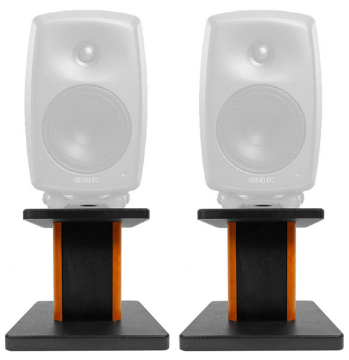 Rockville 8‚Äù Wood Studio Monitor Speaker Stands For Genelec 8350A Monitors