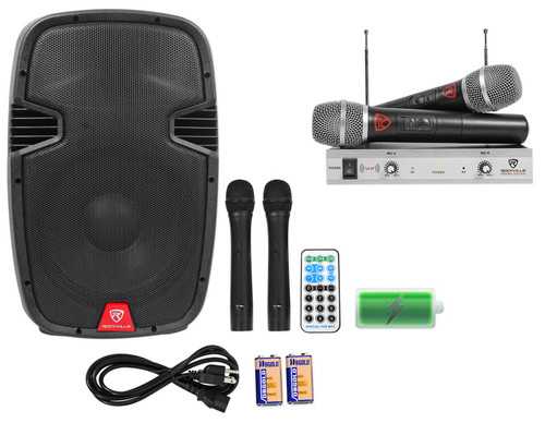 Rockville 12" Portable YouTube Karaoke Machine/System w/ 4 Mics See Description!
