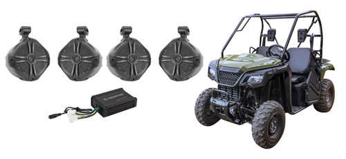 (4) 8" Rollbar Roll Cage Tower Speakers+Memphis Amplifier for Honda Pioneer