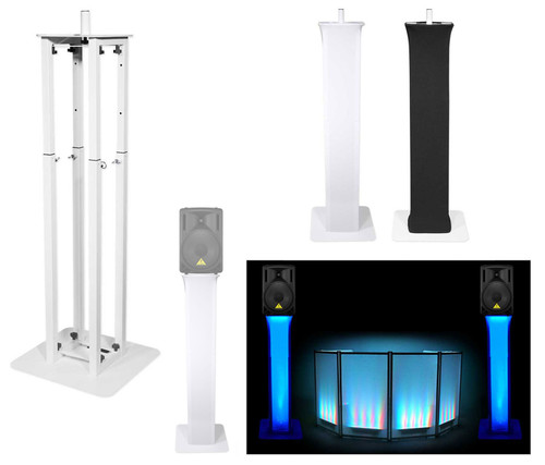 (1) Rockville White Adjustable Totem Speaker Stand For Behringer B315A