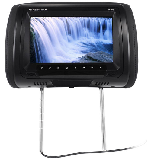 Pair Rockville RHP9BK 9” Digital Panel Black Car Headrest Monitors w