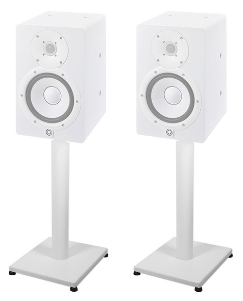 Pair 21‚Äù Steel White Stands For Yamaha HS5 Studio Monitors