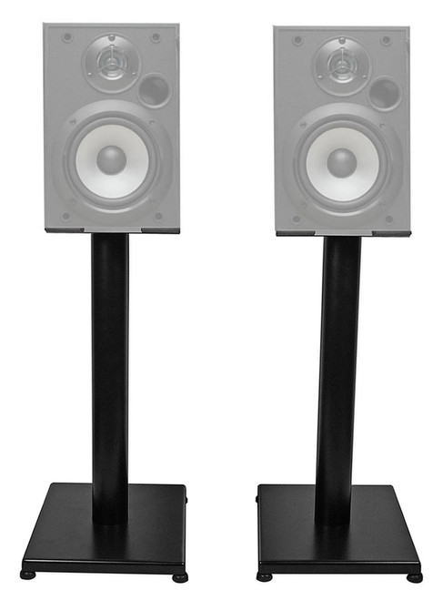 Black 21‚Äù Steel Bookshelf Speaker Stands For Sony SS-B1000 Bookshelf Speakers