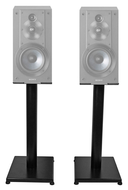Black 21‚Äù Steel Bookshelf Speaker Stands For Sony SSCS5 Bookshelf Speakers