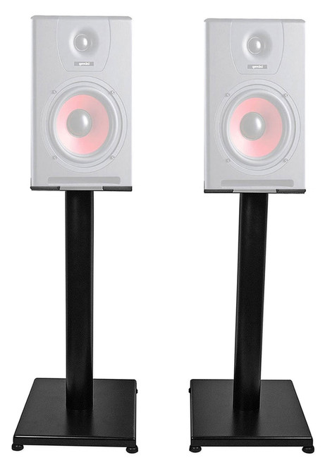 Rockville 21‚Äù Black Steel Studio Monitor Speaker Stands For Gemini SR-8 Monitors