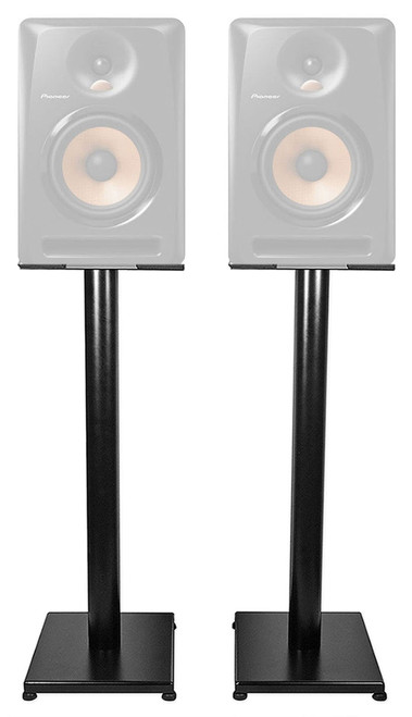 Rockville 29" Black Steel Studio Monitor Speaker Stands For Pioneer DJ Bulit8
