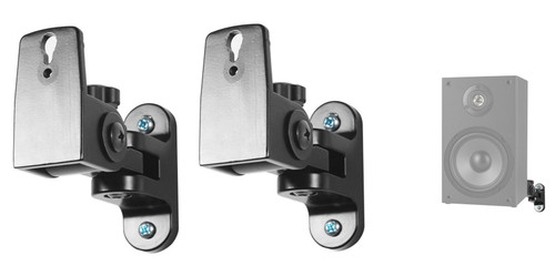 Pair Hidden Wall Swivel Brackets For Dayton Audio B652 6.5" Bookshelf Speakers
