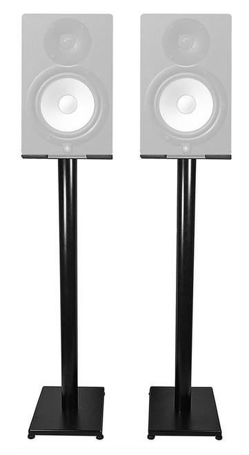 Rockville 37‚Äù Black Steel Studio Monitor Speaker Stands For Yamaha HS8 Monitors