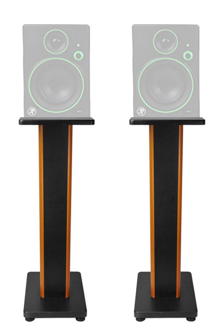 (2) Rockville 28" 2-Tone Studio Monitor Speaker Stands For Mackie CR4BT Monitors