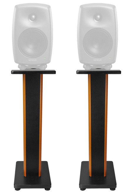 (2) Rockville 28" 2-Tone Studio Monitor Speaker Stands For Genelec 8030C