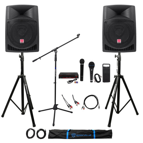 Rockville Dual 12" ipad/iphone/Android/Laptop/TV Youtube Karaoke Machine/System