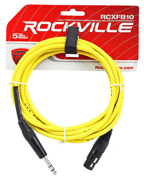 2 Rockville RCXFB10B Nero 10' Rean XLR Per Donna 1/4" TRS - Foto 6