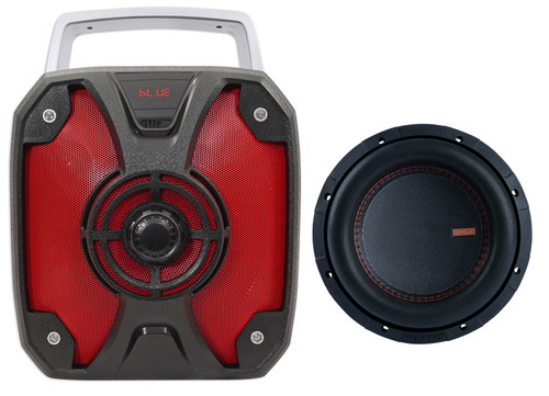 Memphis Audio MOJO MJM822 8" 1800 Watt Competition Car Subwoofer + ROCKBOX