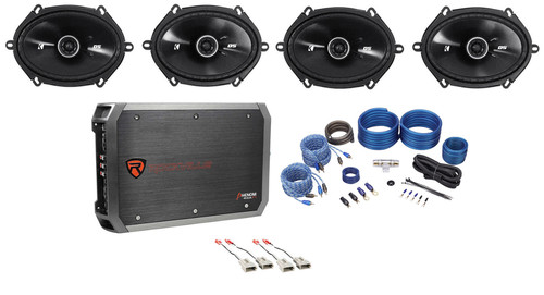 Kicker 6x8" Factory Speaker Replacement Kit+ 4-Ch Amp For 97-98 Ford Expedition