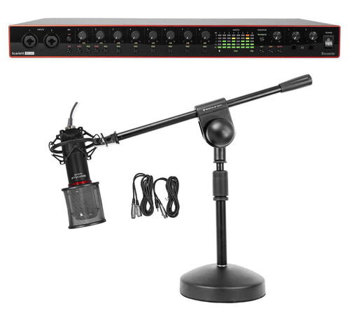 Focusrite Scarlett 18i20 3rd Gen 18-in, 20-out USB audio interface+Mic and Boom Stand