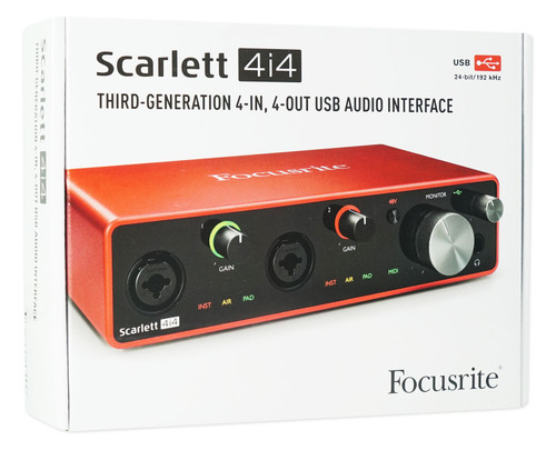 Focusrite SCARLETT 4I4 3rd Gen 192KHz USB Audio Recording