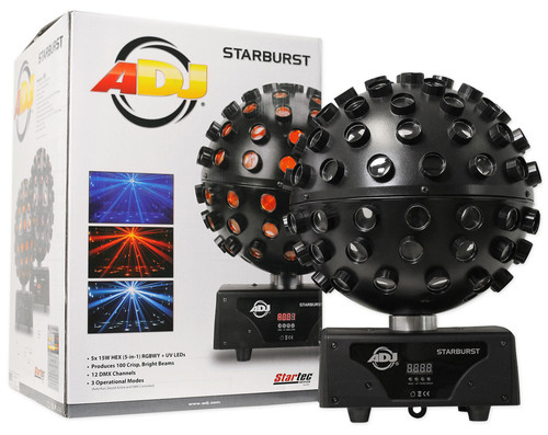 2) American DJ ADJ Starburst Sphere Shooting Beam Lighting