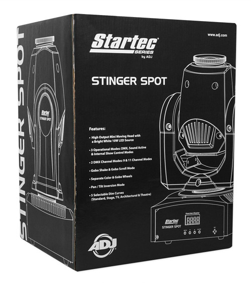 2) American DJ ADJ STINGER SPOT DMX Mini Moving Head Lights+