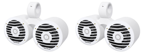 Pair Dual Rockford Fosgate PM2652X 6.5" 680w Marine Wakeboard Tower Speakers