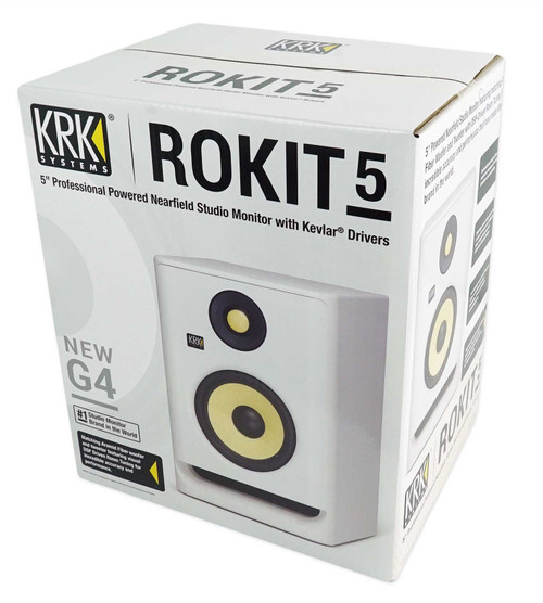 Monitores de estudio KRK Rokit 5 G4 White PAR - Turntable Dealer