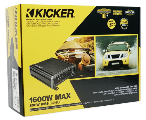 KICKER 46CXA8001 CXA800.1 800 Watt Mono Class D Car Audio