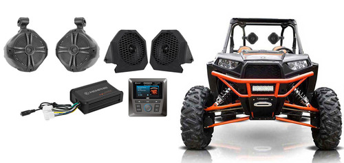 MTX Receiver w/ Bluetooth/Sirius+Memphis Amp+Dash+Tower Speakers For RZR/ATV/UTV