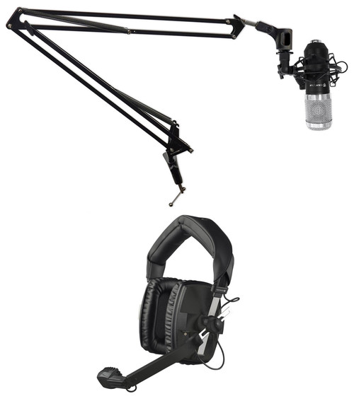 Beyerdynamic DT 109 Black 50 ohm Broadcasting Headset Headphones+Studio Mic+Boom