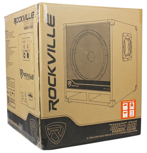 2) Rockville RPG10 - Altavoces para DJ de dirección pública, 10 pulgadas,  potencia de 600 W + 2) Altavoces de graves + polos de montaje