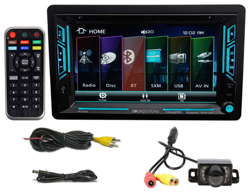 Soundstream VR-63XB 6.2” 2-DIN DVD/CD Bluetooth Receiver MP3/SiriusXM+Camera