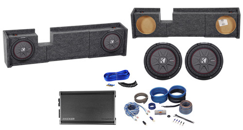 10" Kicker Subwoofers+Amplifier+Sub Box+Amp Kit For 2000-2003 Ford F150 Xcab