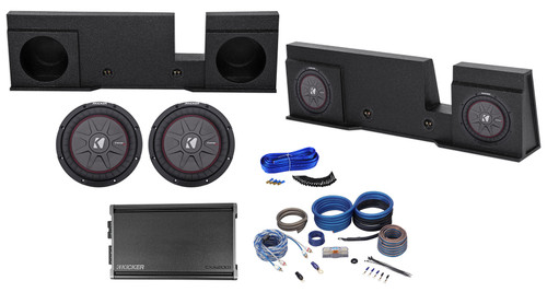 10" Kicker Subwoofers+Amplifier+Sub Box For 2004-2008 Ford F150 Xcab SuperCrew
