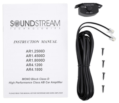 SOUNDSTREAM AR1.8000D ARACHNID Series 8000w Mono Amplifier 1-Ohm Class  D+Amp Kit