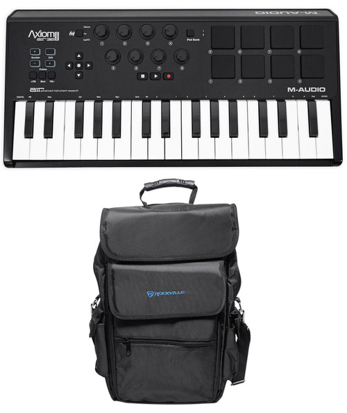 M-Audio Axiom AIR Mini 32-Key USB MIDI Keyboard Controller w/ Drum Pads+Bag